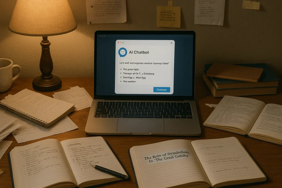 Student using AI tools for learning